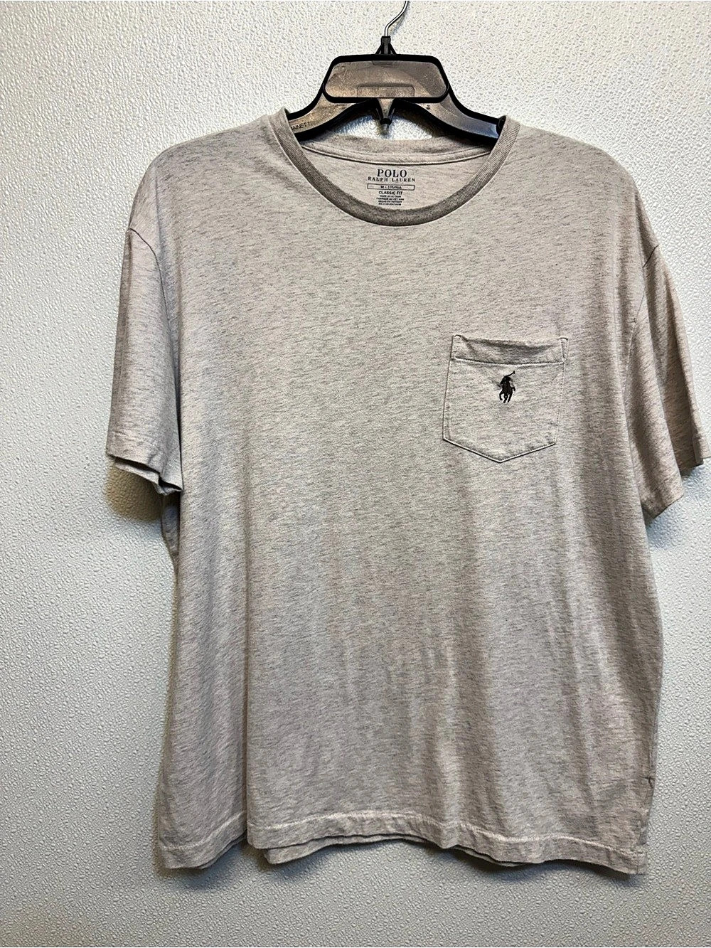 Polo Ralph Lauren Classic Fit Pocket T-Shirt in Gray Size Medium (E-63)